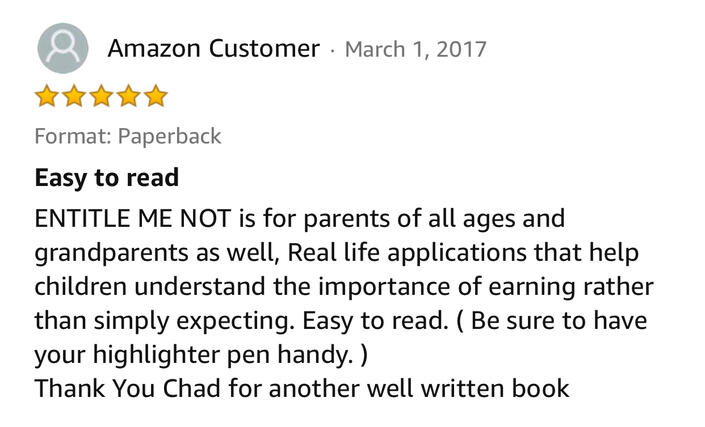 Book Review of Entitle Me Not